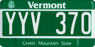 VT license plate YYV370
