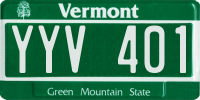 VT license plate YYV401