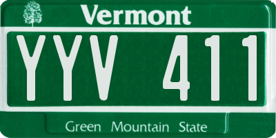 VT license plate YYV411
