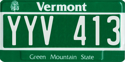 VT license plate YYV413