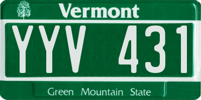 VT license plate YYV431