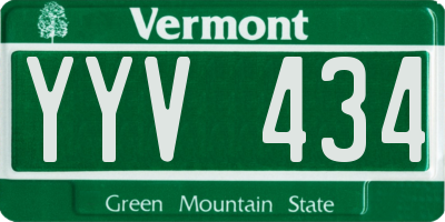 VT license plate YYV434