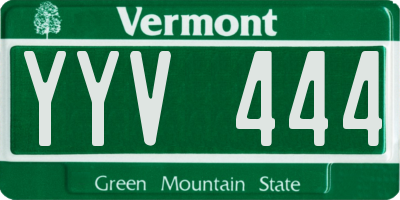 VT license plate YYV444