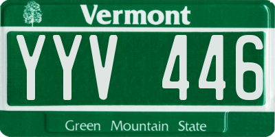 VT license plate YYV446