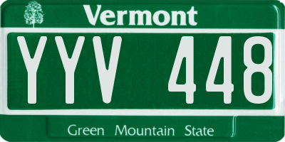 VT license plate YYV448