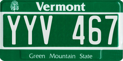 VT license plate YYV467