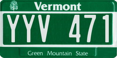 VT license plate YYV471