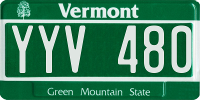 VT license plate YYV480