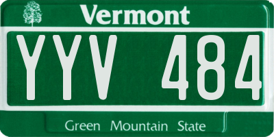 VT license plate YYV484