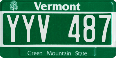 VT license plate YYV487