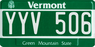 VT license plate YYV506