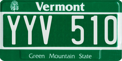 VT license plate YYV510