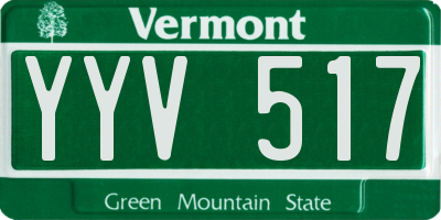 VT license plate YYV517