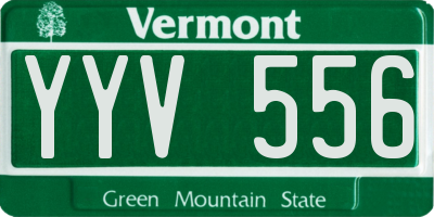 VT license plate YYV556