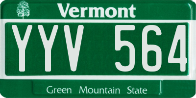 VT license plate YYV564