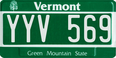 VT license plate YYV569