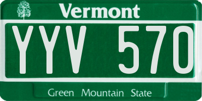 VT license plate YYV570