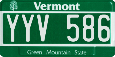 VT license plate YYV586