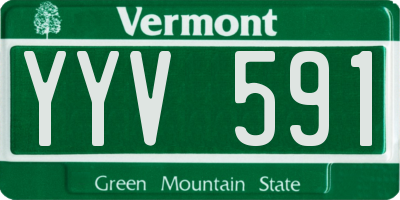 VT license plate YYV591
