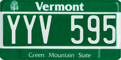 VT license plate YYV595