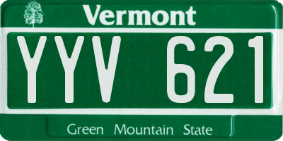 VT license plate YYV621