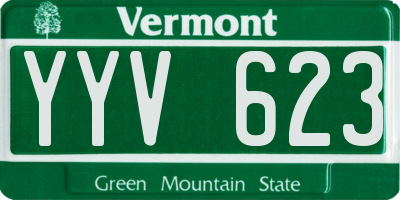VT license plate YYV623