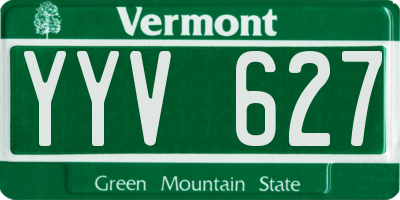 VT license plate YYV627