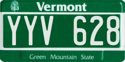 VT license plate YYV628