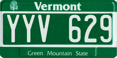 VT license plate YYV629