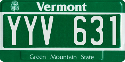 VT license plate YYV631