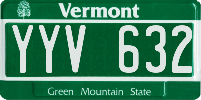 VT license plate YYV632