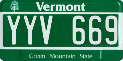VT license plate YYV669