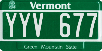 VT license plate YYV677