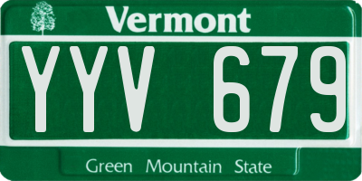 VT license plate YYV679