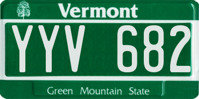 VT license plate YYV682