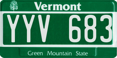 VT license plate YYV683