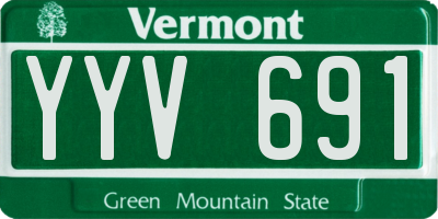 VT license plate YYV691