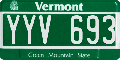 VT license plate YYV693