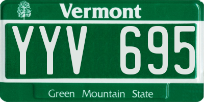 VT license plate YYV695