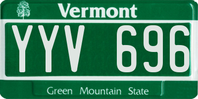 VT license plate YYV696