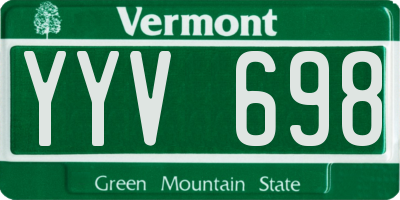 VT license plate YYV698