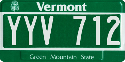 VT license plate YYV712