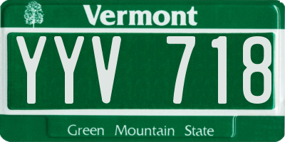 VT license plate YYV718