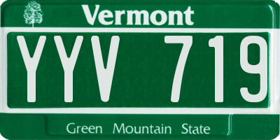 VT license plate YYV719