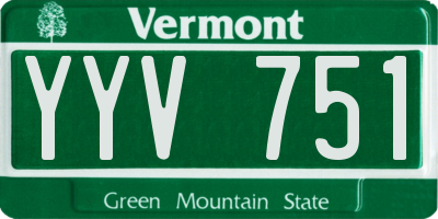VT license plate YYV751