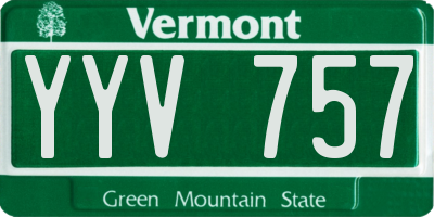 VT license plate YYV757