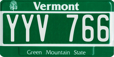 VT license plate YYV766
