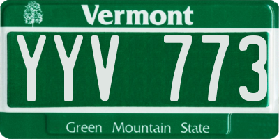 VT license plate YYV773