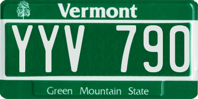 VT license plate YYV790