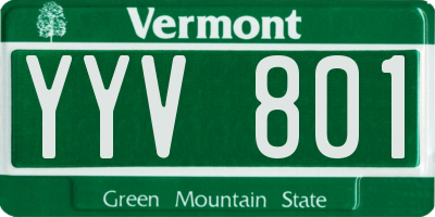 VT license plate YYV801